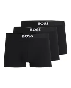 Упаковка из трех хлопковых трусов-боксеров Boss, черный