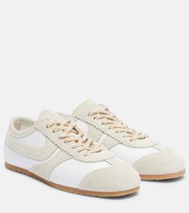 Кроссовки из кожи с замшевой отделкой Dries Van Noten, белый