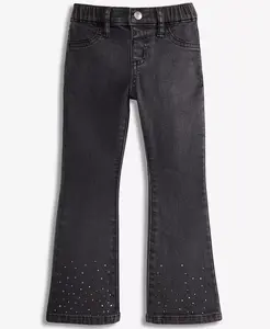 Джинсы для девочек 2T-4T Annie с расклешенными штанинами Epic Threads, черный