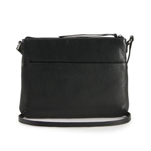 ili Кожаная сумка через плечо с тройной молнией и RFID-блокировкой ili, черный