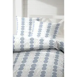 Постельное белье Primera «цепочка», с цепочным узором, синий/белый