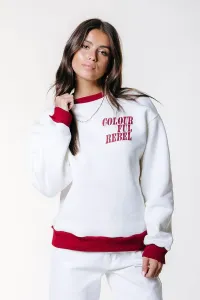 Толстовка со спущенными плечами Colourful Rebel, Off White