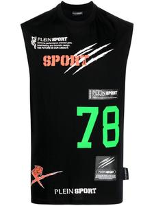 Топ Multilogo без рукавов Plein Sport, черный