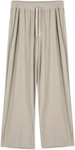 Мужские однотонные брюки с кулиской и плиссировкой