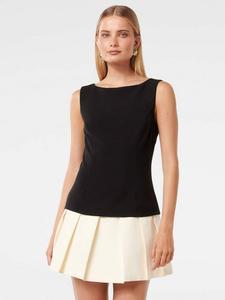 Мини-платье в цветном блоке zali Forever New, цвет Black/Cream