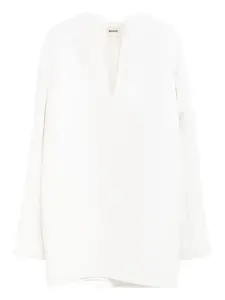 Платье с V-образным вырезом KHAITE, белый