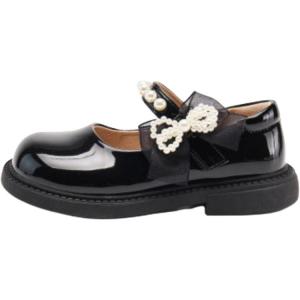 Износостойкие дышащие низкие детские кожаные туфли для детей Xiaomi step, черный