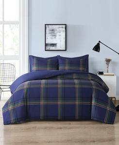 Комплект постельного белья Bronson Plaid из 3 предметов, размер King Truly Soft, Navy