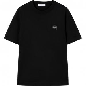 Karl Lagerfeld / Karl Lagerfeld Jeans Мужская черная футболка с круглым вырезом, умеренно прямой крой