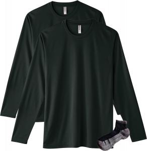 Футболка с длинным рукавом Glimmer 00352-AIL из трикотажа Interlock Dry плотностью 3,5 унции, черный