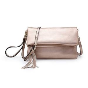 Сумка-клатч Austin Flapover Tassel Crossbody/Clutch из розового золота Jen & Co.