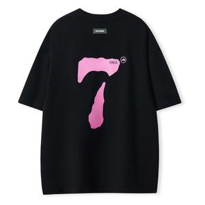 PAKA Футболка унисекс, Черный/Розовый (8)