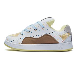 IHBOZ Женские скейтерские кросcовки лоу-топ бело-желтые, цвет White Yellow