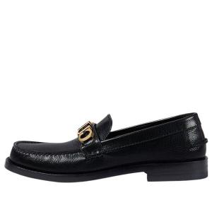 Кроссовки leather loafer 'black' Gucci, черный