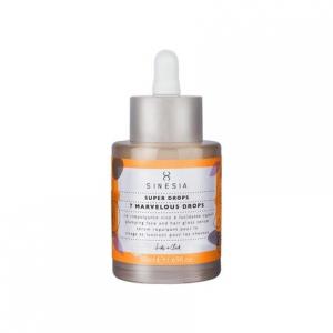 Super Drops 7 Marvelous Drops Антивозрастное увлажняющее питательное масло-сыворотка для волос на лице 1,7 унции Sinesia
