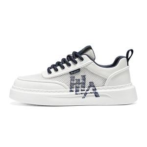 HLA Мужские низкие скейтбордские кроссовки бело-синие, цвет White Blue