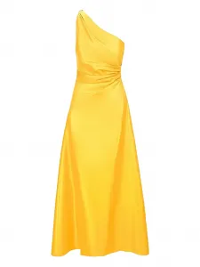 Платье миди на одно плечо Staud, желтый