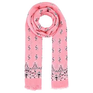 Кашемировый вязаный шарф женский розовый SAINT LAURENT, розовый