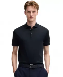 Мужская поло из мерсеризованного хлопка Regular-Fit Hugo Boss, синий