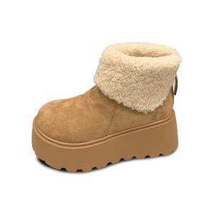 Короткие зимние сапоги для женщин CHERRY&KALIKA, camel