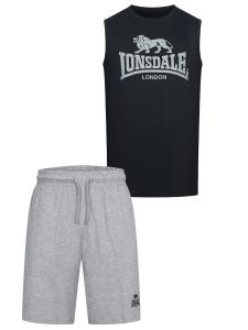 Спортивный костюм LONSDALE Claremorris, Mottled Grey/Black