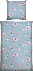Постельное белье голубое 1x 155x220 см + 1x 80x80 см REDBEST
