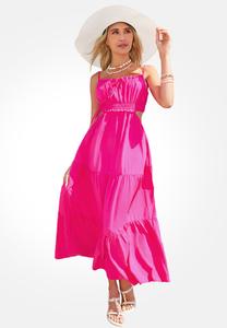Платье Cupshe VIBRANT CUTOUT CHIFFON MAXI DRESS, Neon Pink