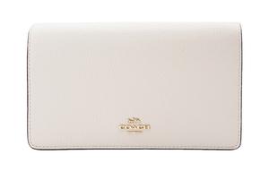 COACH Сумка через плечо женская белая из коровьей кожи с откидным клапаном