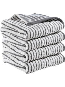 Erwin Müller Жаккардовые полотенца, набор из 4 штук, полосатый узор, дизайн Constance, антрацитовый цвет