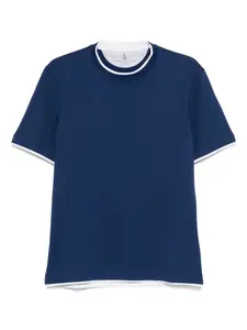 Хлопковая футболка Brunello Cucinelli, синий