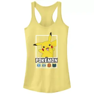 Майка-борцовка с квадратами команды покемонов юниоров Licensed Character, цвет banana