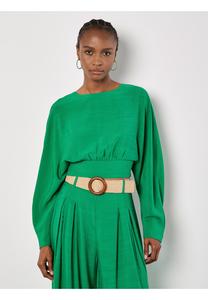 Блуза Apricot CROP BATWING OPEN BACK, Green