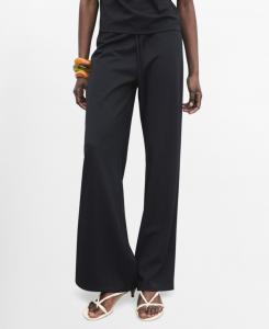 Женские брюки с эластичным поясом и широкими штанинами MANGO, Navy