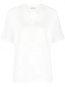 Футболка с вышитым логотипом MONCLER, белый