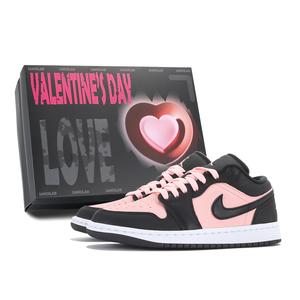 Jordan Баскетбольные кроссовки Air 1 Cushioned Slip, устойчивые к истиранию, низкие, винтажные, женские, розовые