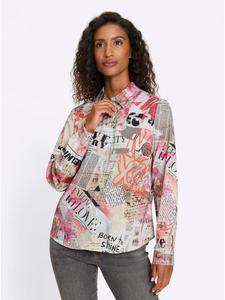 Блузка с принтом цвета экрю Heine