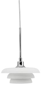 Подвесной светильник Dyberg Larsen AVA, серебро - белый - стекло - металл - 20 x 37 x 20 см