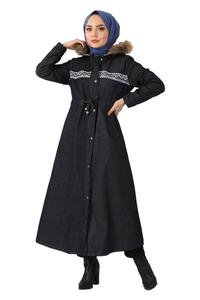 Пальто межсезонное MODAMIHRAM, антрацит