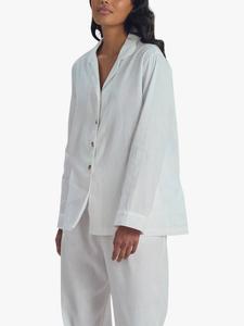 Льняной комплект пижамы с длинными рукавами Piglet in Bed, White