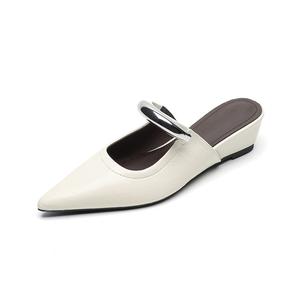 Женские сандалии с закрытым носком, устойчивые к истиранию и запаху, нескользящие MADALLO, Ecru