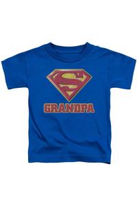 Футболка с коротким рукавом для малышей "Супердедушка" Superman Gildan, синий