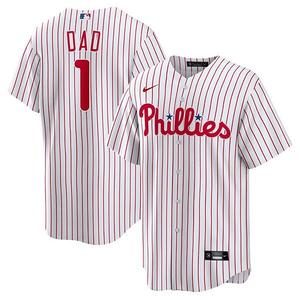 Мужская белая реплика джерси philadelphia phillies #1 dad home Nike