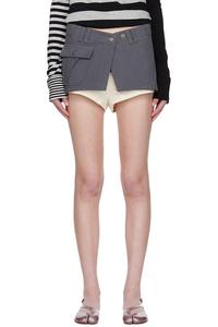 Open Yy Походная мини-юбка серого цвета с боксерами