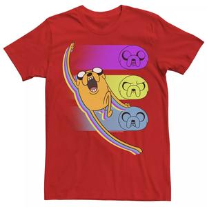 Мужская футболка CN Adventure Time Jake Emotions, Красная Licensed Character, красный