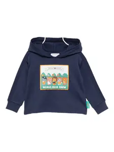 Худи с графическим принтом Emporio Armani Kids, синий