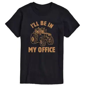 Мужская футболка "Будь в моем офисе" с трактором Licensed Character, черный