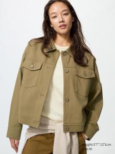 Свободная куртка из джерси Uniqlo, 33 khaki