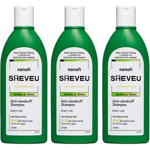 Набор шампуня и кондиционера Elsun с улучшенными аминокислотами против перхоти Sheveu, amino acid repairing зеленый bottle 375ml*3