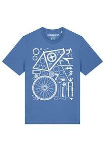 Футболка с принтом FAHRRADTEILE watapparel, светло-голубой