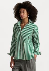 Блуза Polo Ralph Lauren RELAXED FIT STRIPED COTTON SHIRT, Green Grass/White/Green
